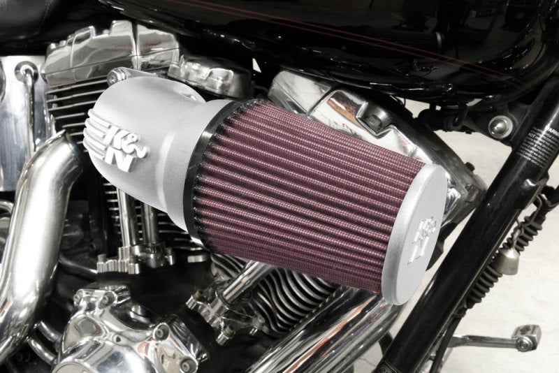 K&N Performance Cold Air Intake-High-flow for 01-17 Harley Davidson Softail /Dyna FI Silver 57-1137S