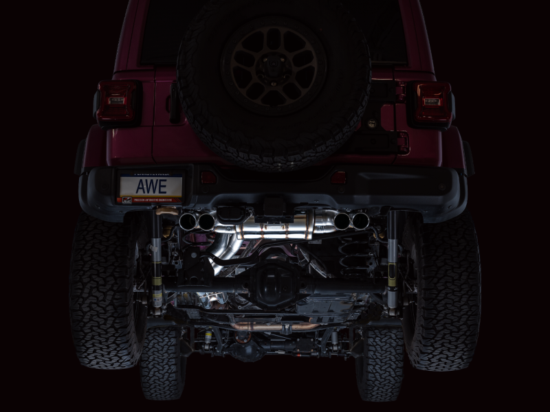 AWE Tuning Switchpath Cat-Back Exhaust- Quad BashGuards for 21+ Wrangler 392 3025-41392