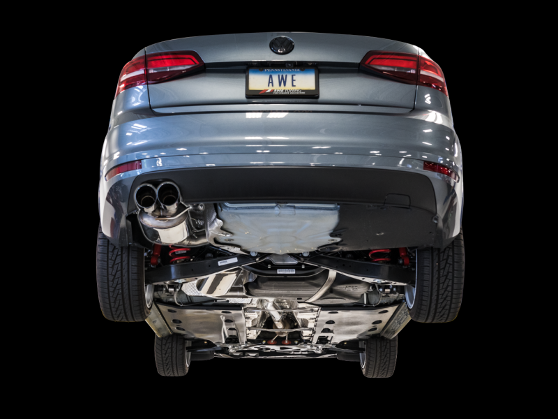 AWE Tuning Touring Edition Exhaust For 09-14 Volkswagen Jetta Mk6 1.4T-Chrome Silver Tips 3015-22064