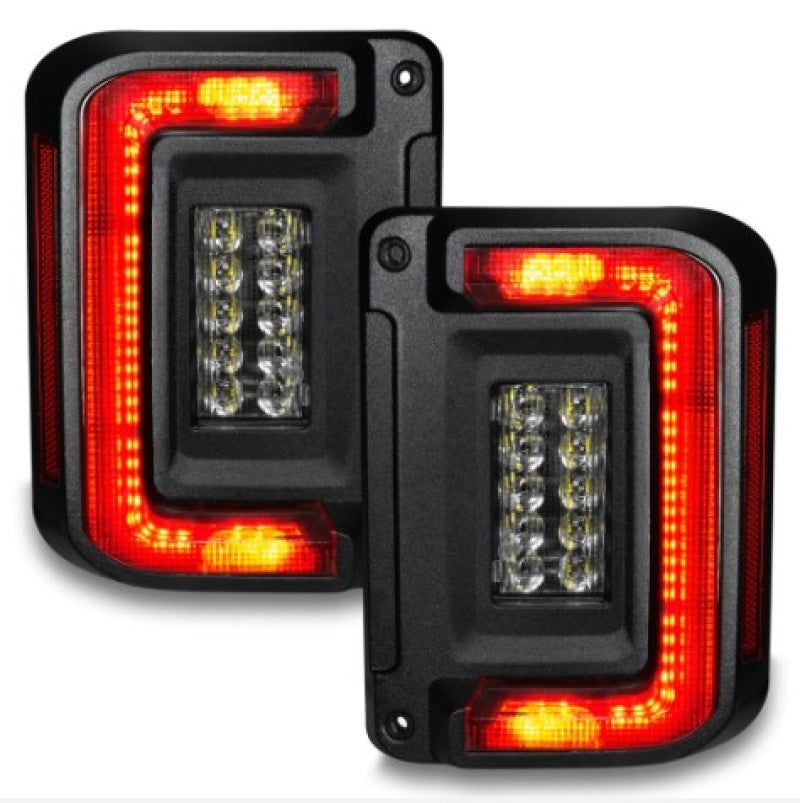 ORACLE Lighting Flush Mount Standard Red LED Tail Lights for 2007-2017 Jeep Wrangler JK 5891-504