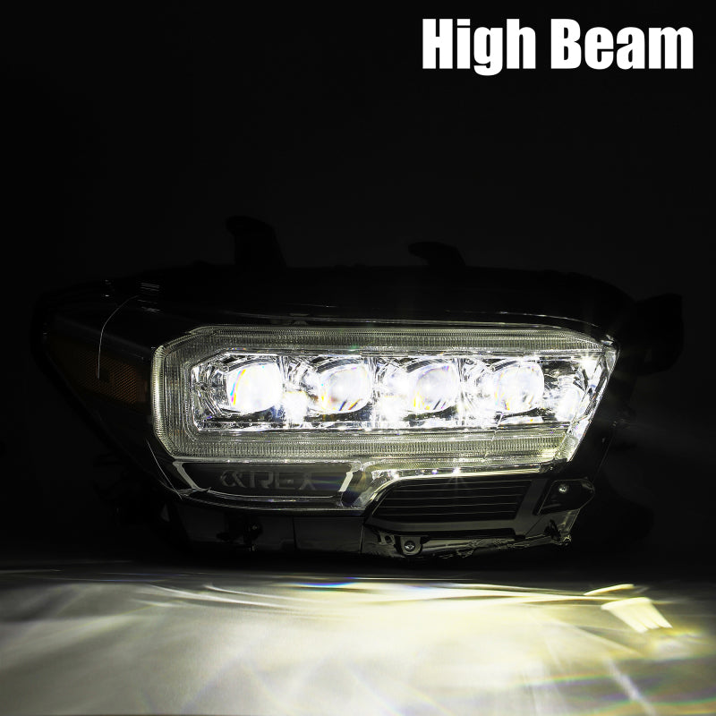 AlphaRex NOVA LED Projector Headlight Plank Style Alpha Black for 16-20 Toyota Tacoma 880705