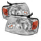 Xtune Ford F150 04-08 Amber Crystal Headlights Chrome HD-JH-FF15004-AM-C