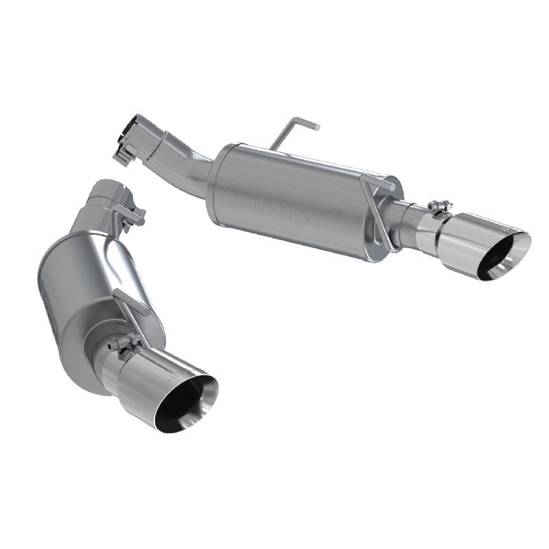 MBRP 2.5"Dual Mufflers Axle Back Split Rear T304 For 05-10Ford Mustang GT 4.6L/07-10Shelby GT500 S7200304