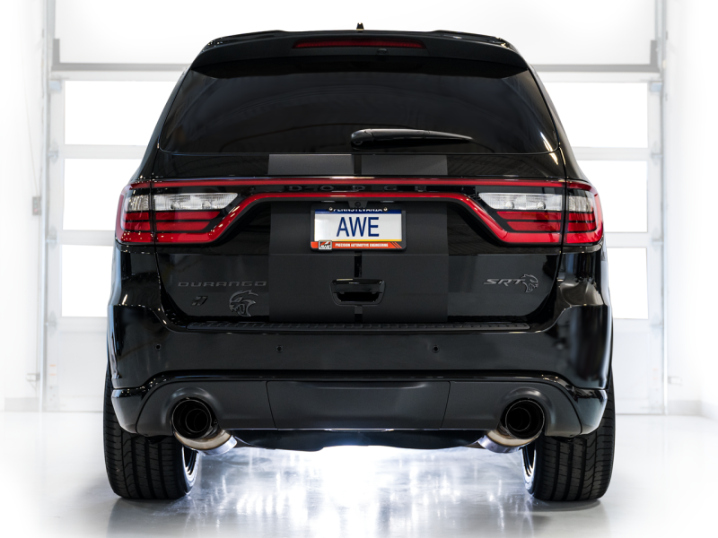 AWE Tuning Touring Edition Exhaust - Diamond Black Tips for Dodge Durango SRT & Hellcat 3015-33952