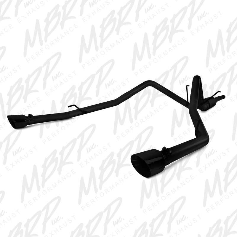 MBRP 2.5" Cat Back, 09-14 Dodge Ram 1500 5.7L, Dual Split Rear (Through Stock Bumper) S5146BLK