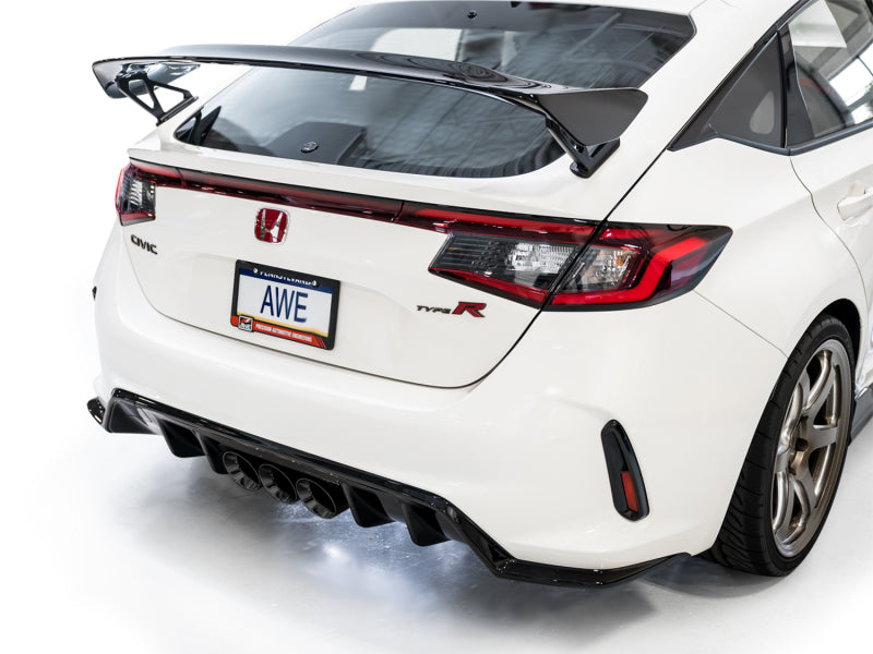 AWE Tuning Track Edition Exhaust w/Triple Diamond Black Tips for 23 Honda Civic Type R 3020-53287