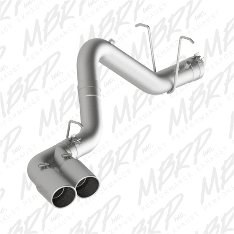 MBRP 4"Filter Back Dual Outlet Single Side AL Exhaust For 11-19 Chevy/GMC 2500/3500 Duramax S6033AL