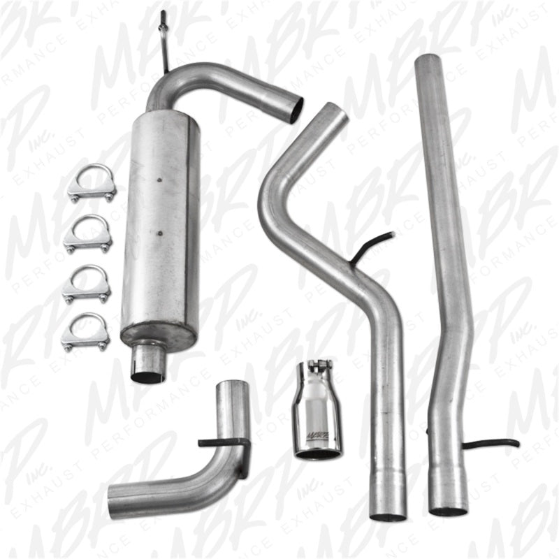 MBRP Single Side AL 2.5" Cat Back For 07-11 Jeep Wrangler 4dr/2dr 3.8L V6 S5502AL