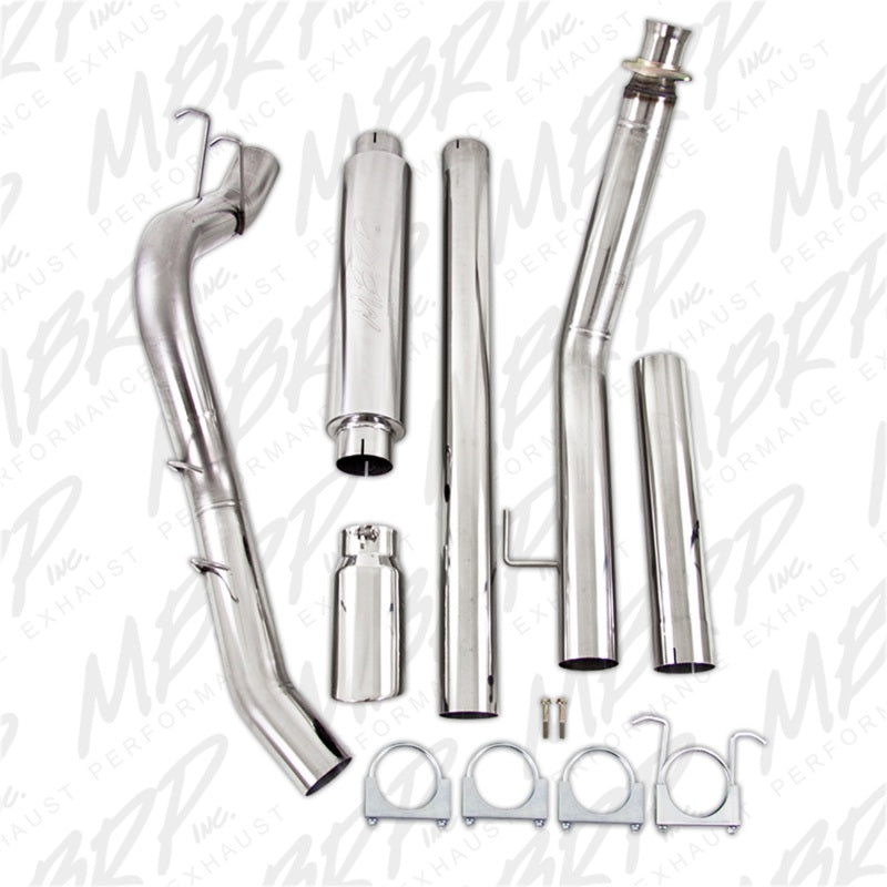 MBRP 4"Turbo Back Single Side(94-97Hanger HG6100 req.)T304For 94-02 Dodge 2500/3500 Cummins S6100304