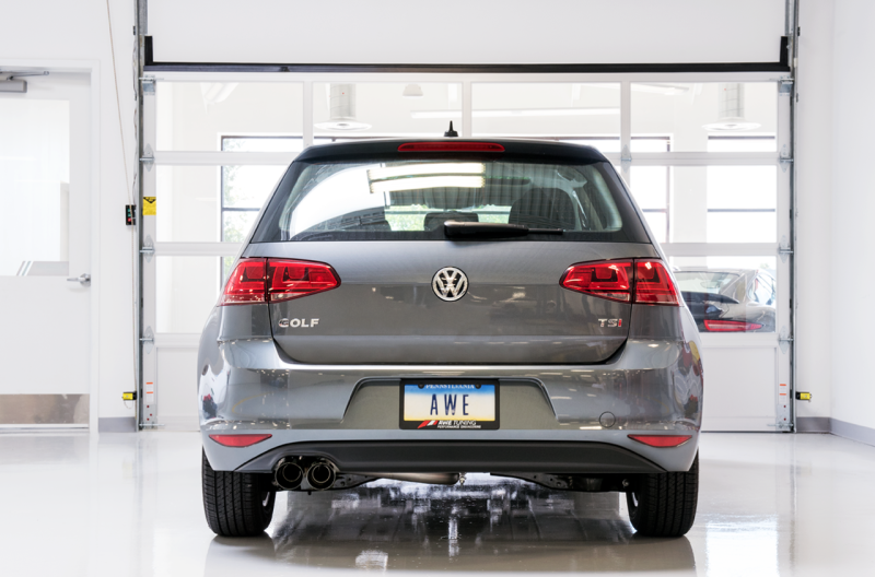 AWE Tuning Track Edition Exhaust w/Diamond Black Tips (90mm) for VW MK7 Golf 1.8T 3020-23022