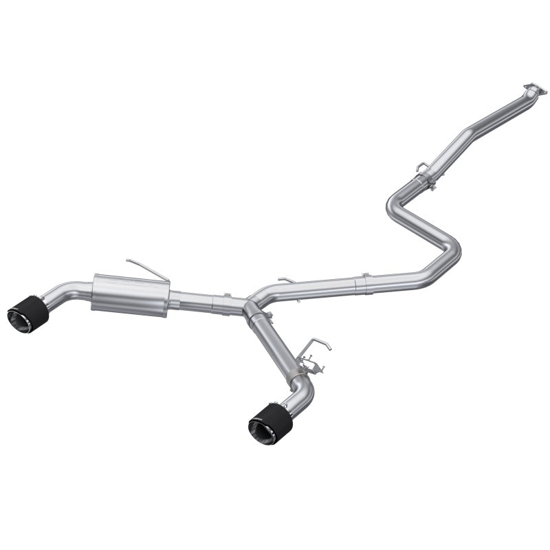 MBRP 3"Cat Back Exhaust Dual Rear w/CF Tips T304 Stainless Steel S47103CF