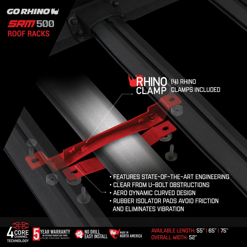 Go Rhino SRM 500 Roof Rack - 65in