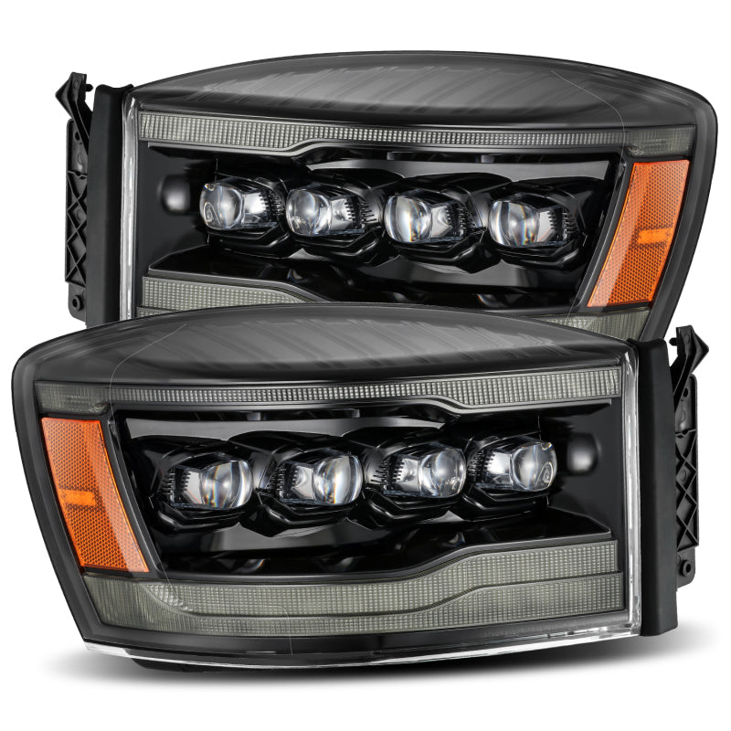 AlphaRex NOVA LED Projector Headlights Plank Style Alpha Black for 06-08 Ram 1500HD 880538