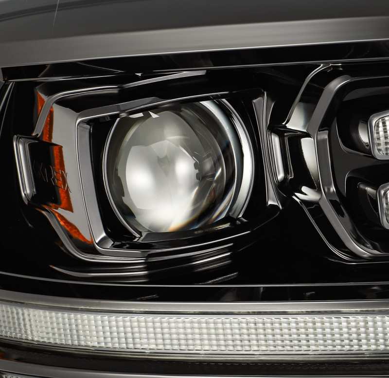 AlphaRex LUXX LED Projector Headlights Plank Style Black for 09-18 Dodge Ram 2500HD 880520
