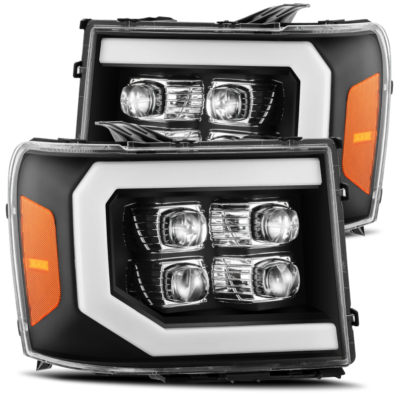 AlphaRex NOVA LED Projector Headlights Plank Style Chrome for 07-13 GMC 1500HD 880608