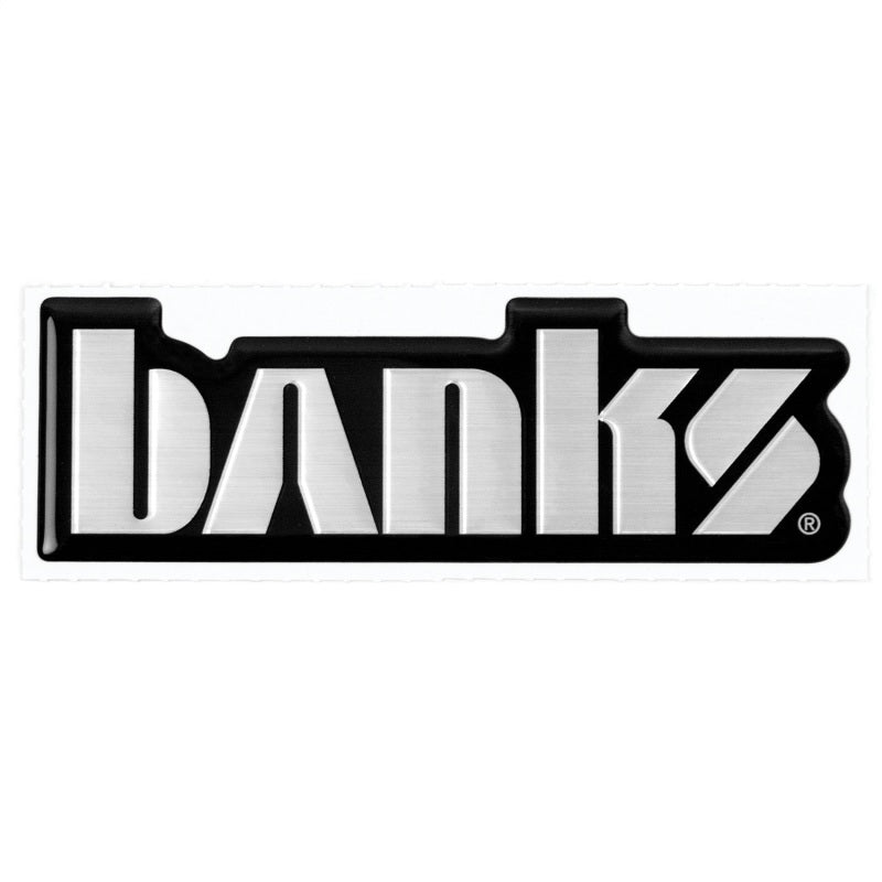 Banks Power 4.5"/6.5" wide acrylic embossed decal Small Urocal Black/Silver 96006