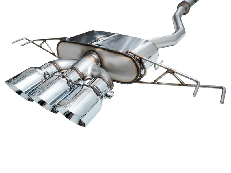 AWE Tuning Touring Edition Exhaust w/ Triple Chrome Silver Tips for 2023 Honda Civic 3015-52287