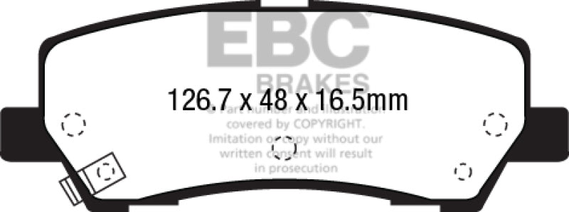 EBC 2015+ Ford Mustang 5.0L Bluestuff Rear Brake Pads