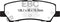 EBC 15+ Ford Mustang 2.3 Turbo Redstuff Rear Brake Pads