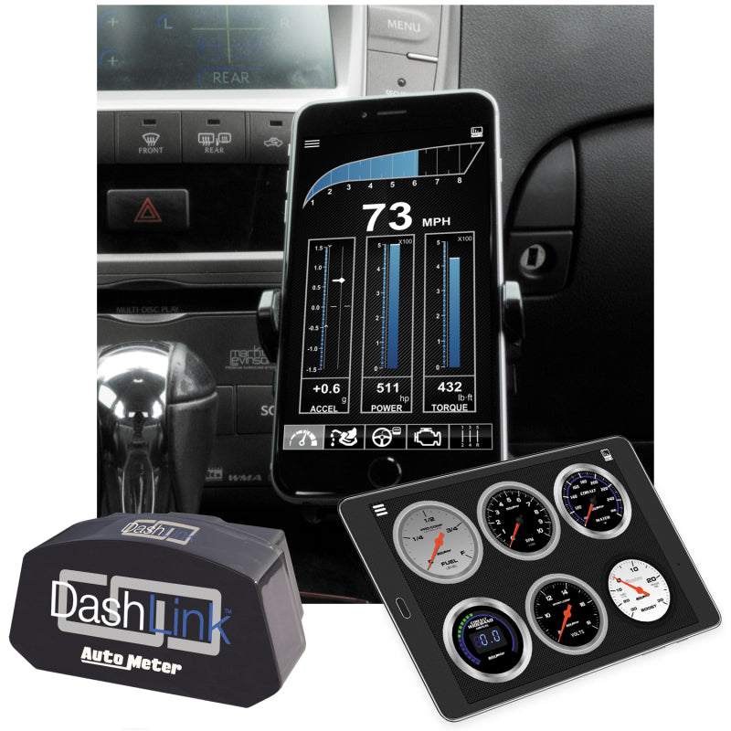 Autometer DashLink II OBD-II Digital Gauges for Apple IOS & Android Devices - 6036