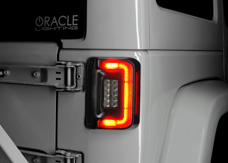 ORACLE Lighting Flush Mount Standard Red LED Tail Lights for 2007-2017 Jeep Wrangler JK 5891-504