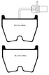 EBC 06-09 Audi RS4 4.2 (Cast Iron Rotors) Yellowstuff Front Brake Pads