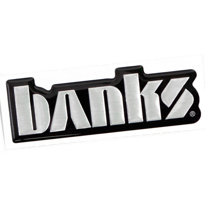 Banks Power 4.5"/6.5" wide acrylic embossed decal Small Urocal Black/Silver 96006