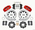 Wilwood Dynapro 6 Front Hat Kit 12.19in Drilled Red 2012 Fiat 500 w/ Lines