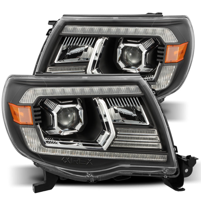 AlphaRex PRO-Series Projector Headlights Plank Style Design Black for 05-11 Toyota Tacoma 880738