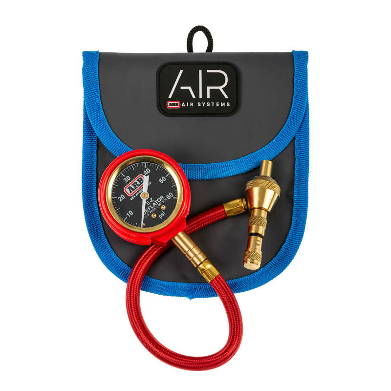 ARB E-Z Deflator Kit, Tire Deflator, Psi Gauge (Brass), Canvas Pouch ARB505