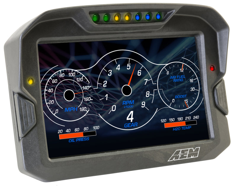 AEM CD-7G Non Logging GPS Enabled Race Dash Carbon Fiber Digital Display w/ Internal GPS - 30-5702