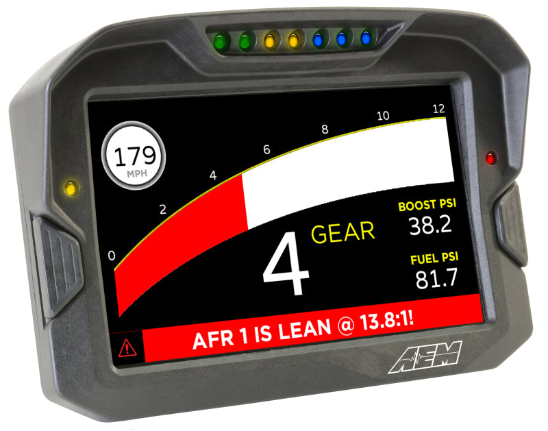 AEM CD-7G Non Logging GPS Enabled Race Dash Carbon Fiber Digital Display w/ Internal GPS - 30-5702