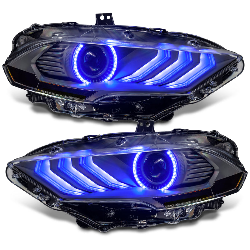 Oracle Lighting Dynamic ColorSHIFT LED Headlights - Black Series for 18-23 Ford Mustang 8204-332