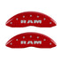 MGP 4 Caliper Covers Engraved Front & Rear RAM Red finish silver ch