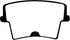 EBC 05-10 Chrysler 300C 5.7 Redstuff Rear Brake Pads