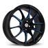 Konig Illusion 18x8 5x114.3 ET45 Black/Ball Cut Blue