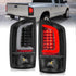 ANZO 2002-2006 Dodge Ram 1500 LED Tail Lights w/ Light Bar Black Housing Clear Lens