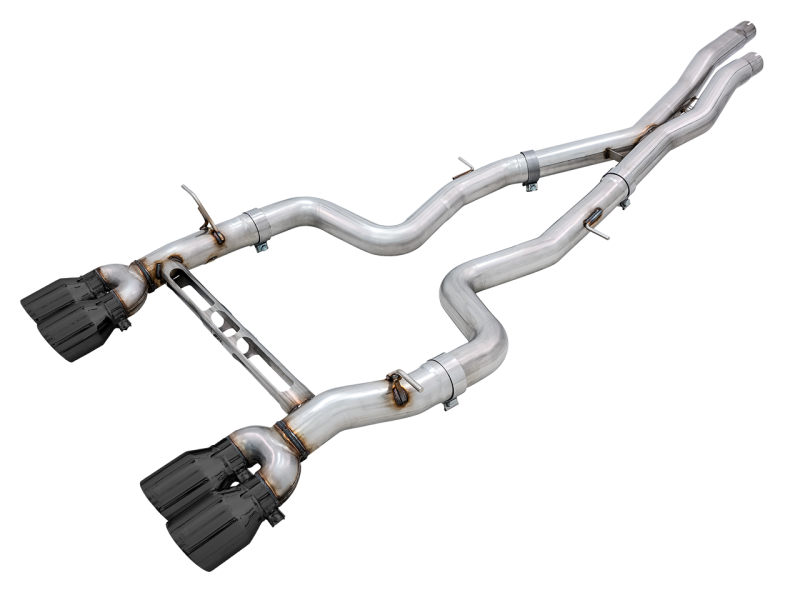 AWE Tuning Track Edition Catback Exhaust - Diamond Black Tips for BMW F8X M3/M4 3020-43087