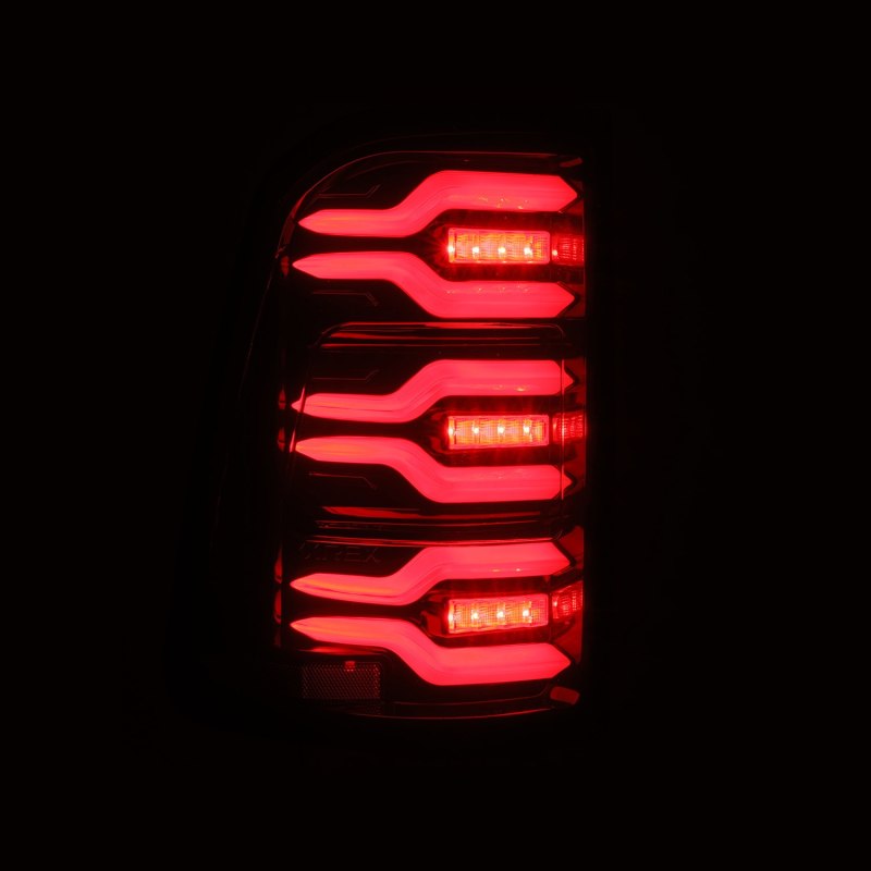 AlphaRex Luxx-Series LED Tail Lights Black/Red for 19-21 Dodge Ram 1500 640050
