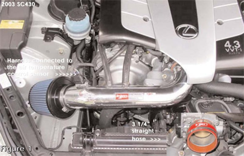 Injen Black IS Short Ram Cold Air Intake For 01-03 Lexus GS430/LS430/SC430 V8 4.3L - IS2095BLK