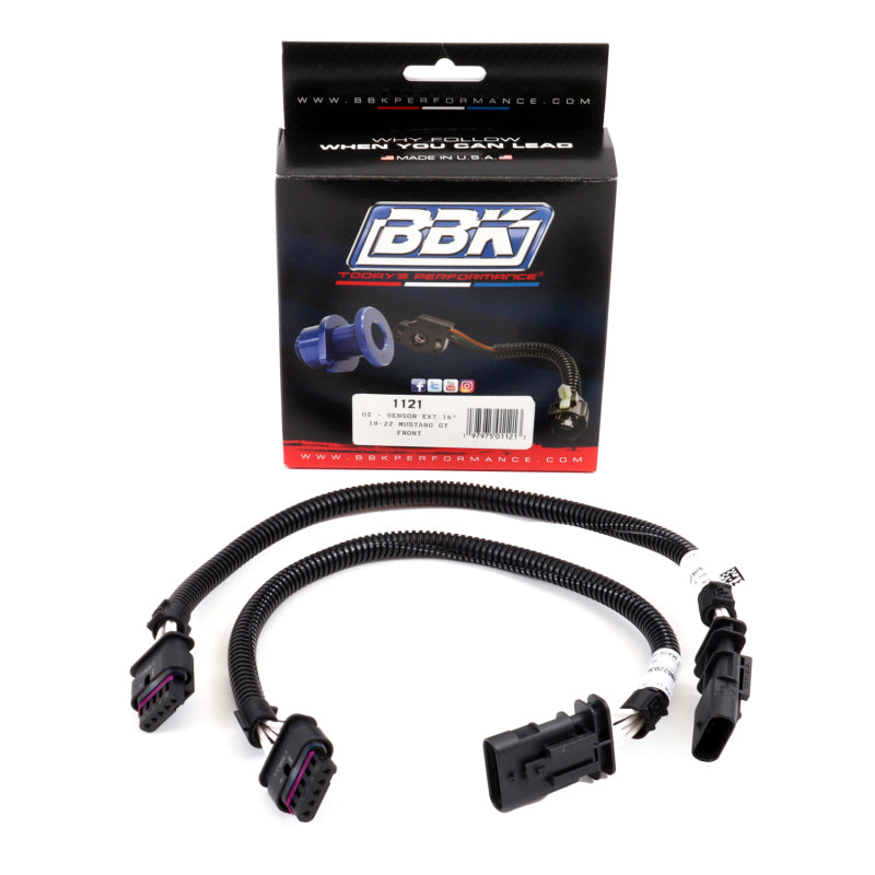 BBK 18-20 Ford Mustang GT O2 Sensor Wire Harness Extensions 16in (Pair)