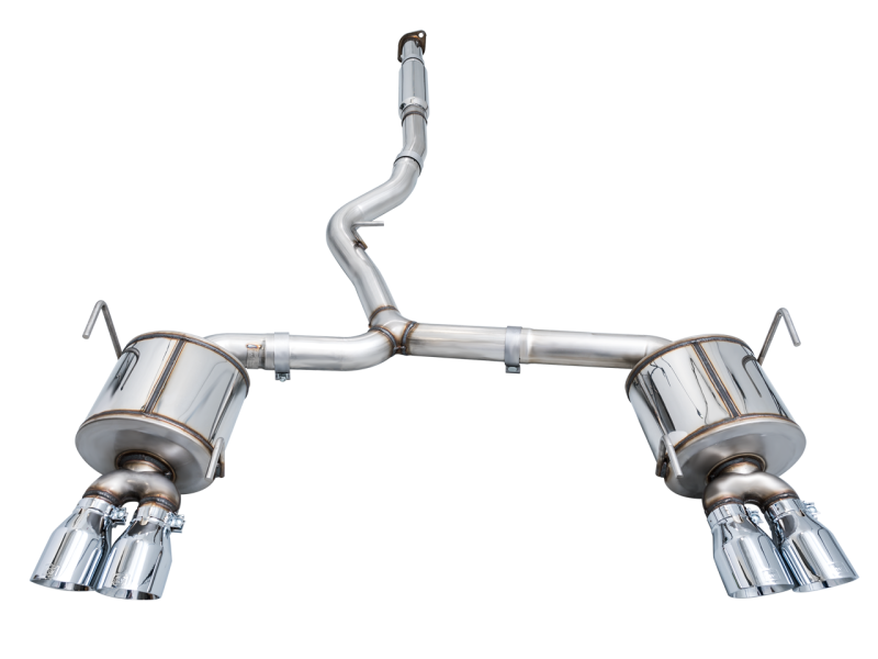 AWE Tuning Touring Edition Exhaust - Chrome Silver Tips for 2022+ VB Subaru WRX 3015-42979