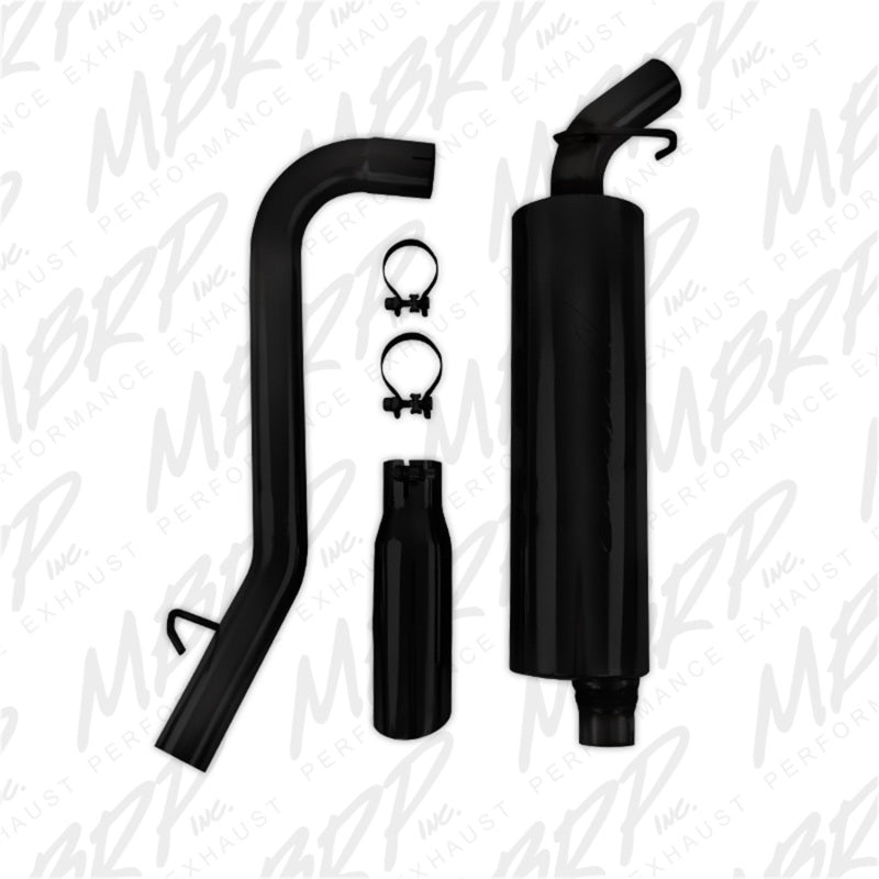 MBRP 2.5" Cat Back Single Side Black Coated Exhaust, STREET PROFILE For 97-99 Jeep Wrangler S5512BLK