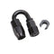 Russell Performance 3/8in SAE Quick Disc Female to -6 Hose Black 180 Degree Hose End