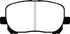 EBC 02-08 Pontiac Vibe 1.8 Redstuff Front Brake Pads