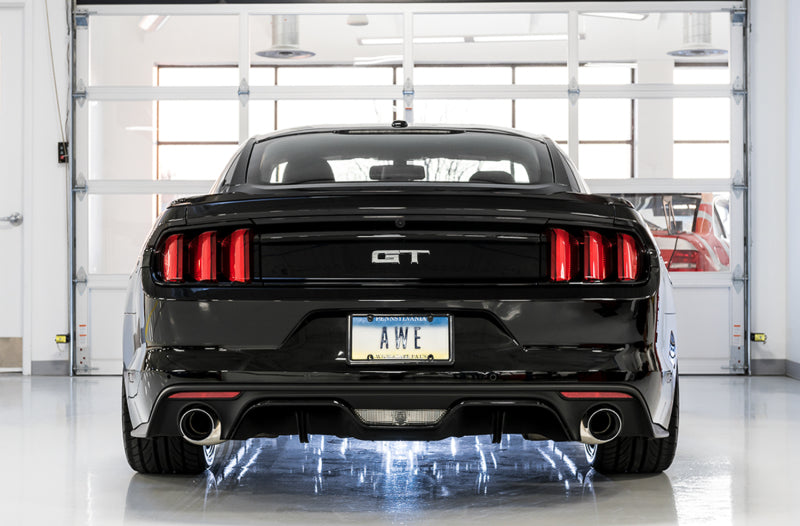 AWE Tuning Cat-back Exhaust - Touring Edition (Chrome Silver Tips) for S550 Mustang GT 3015-32084