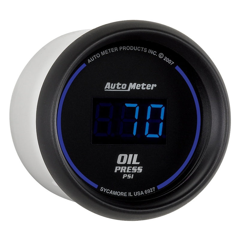 Autometer Cobalt Digital 52.4mm/2-1/16" Black 5-100psi Oil Pressure Gauge - 6927