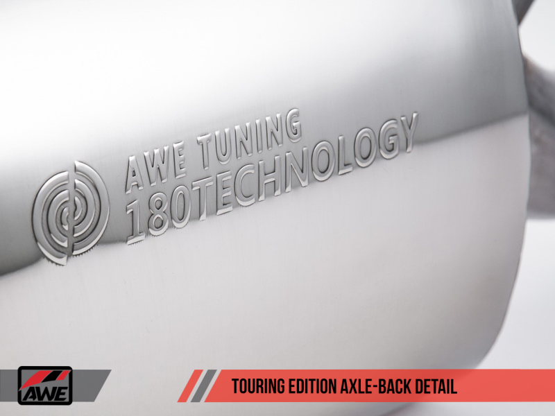 AWE Tuning Touring Edition Axle-Back Exhaust Single Side - 80mm Chrome Silver Tips 3010-22022