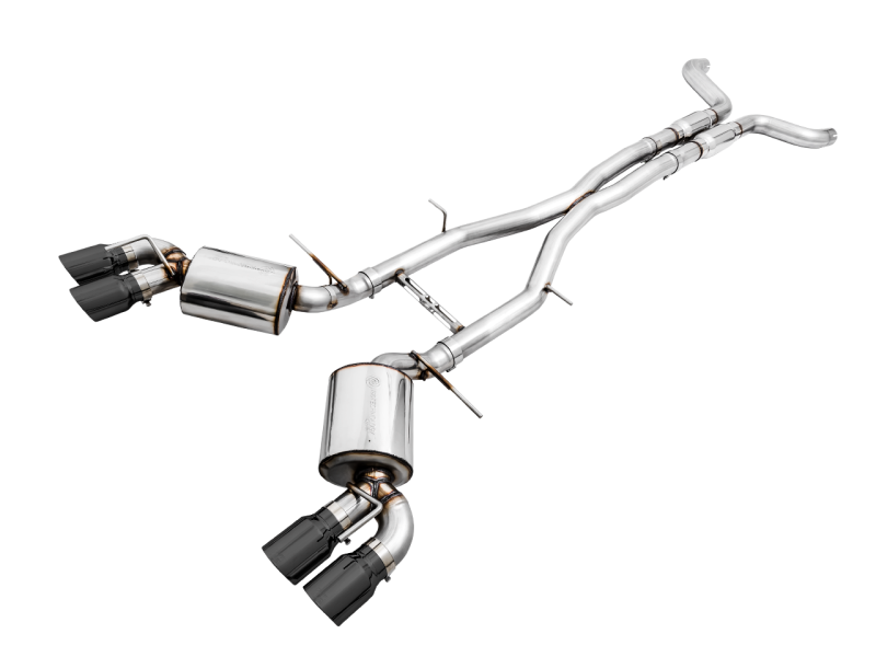 AWE Tuning Touring Edition Cat-Back Exhaust Quad Diamond Black Tips for Chevy Camaro SS Res 3015-43114