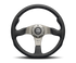 Momo Race Steering Wheel 350 mm - Black Leather/Anth Spokes